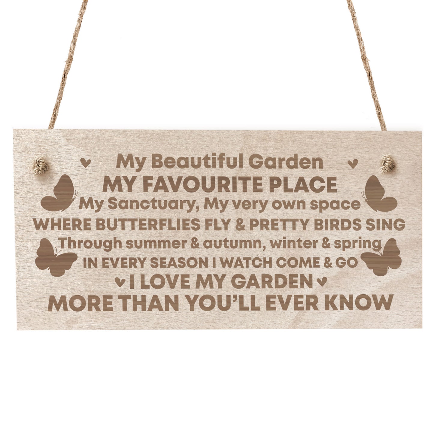 Garden Sign Poem Hanging Garden Shed Fence Summer House Sign