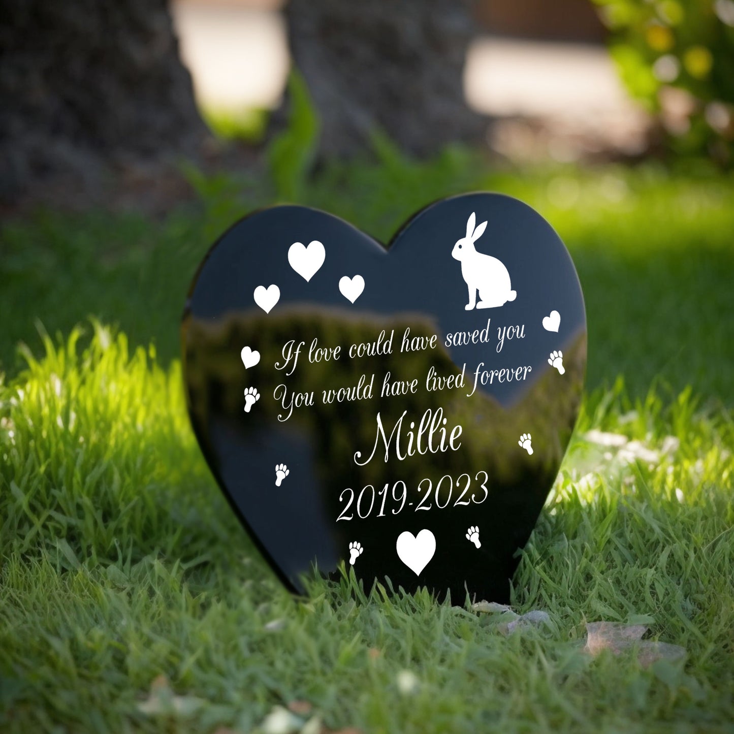 PERSONALISED Rabbit Memorial Outdoor Garden Grave Stake Pet