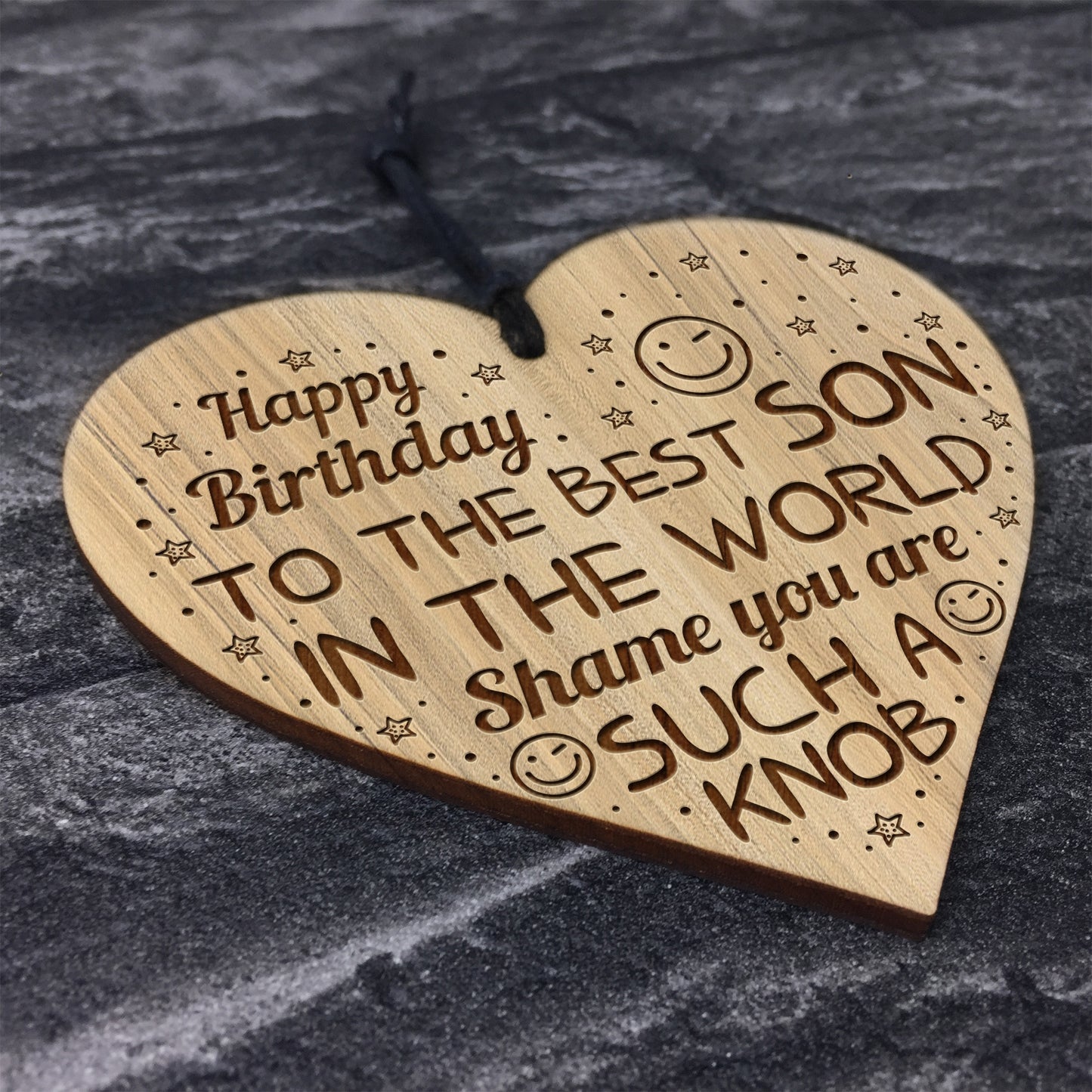 Funny Joke 18th 21st Birthday Gift For Son Engraved Heart