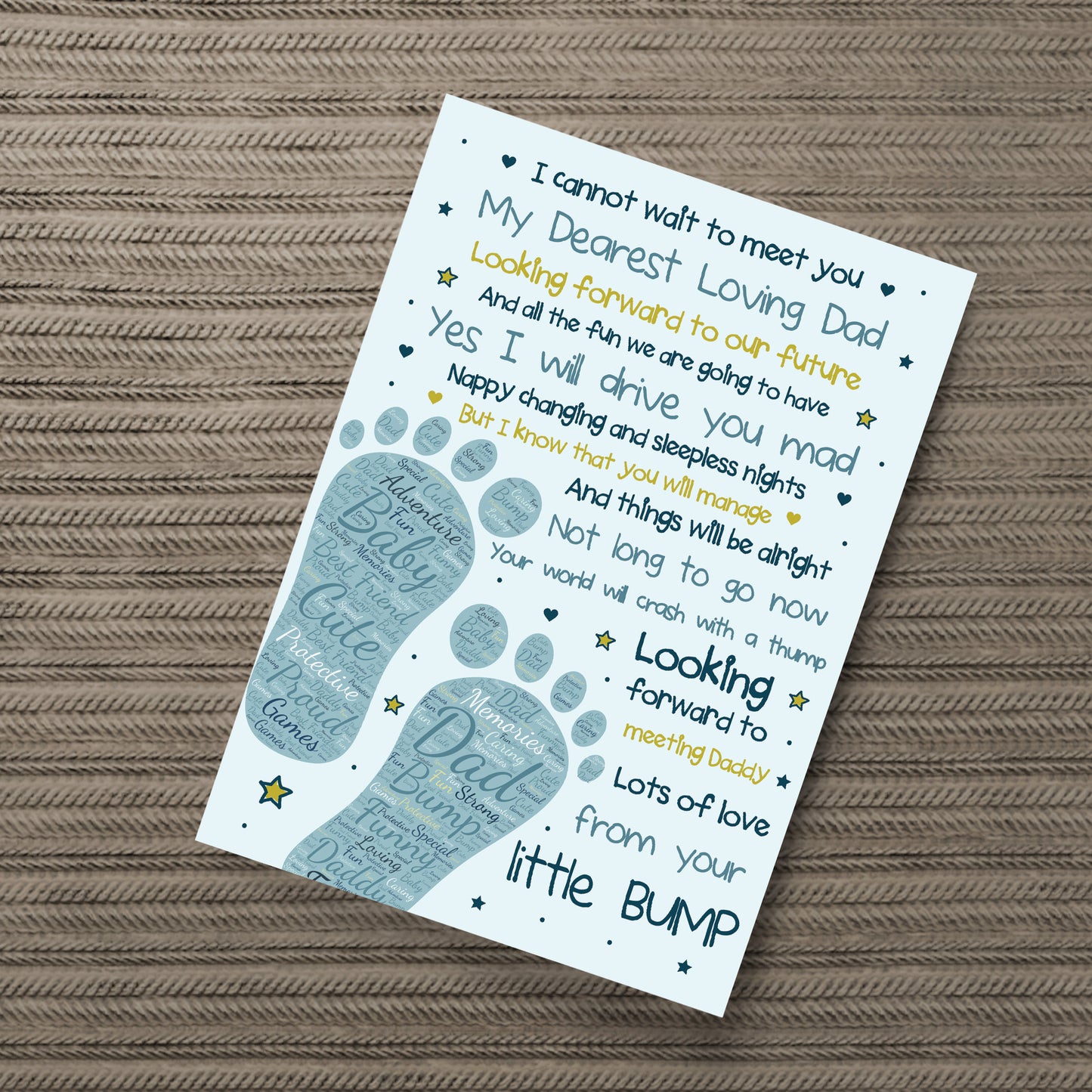 Daddy To Be Gifts From The Bump Baby Poem Fathers Day Gifts