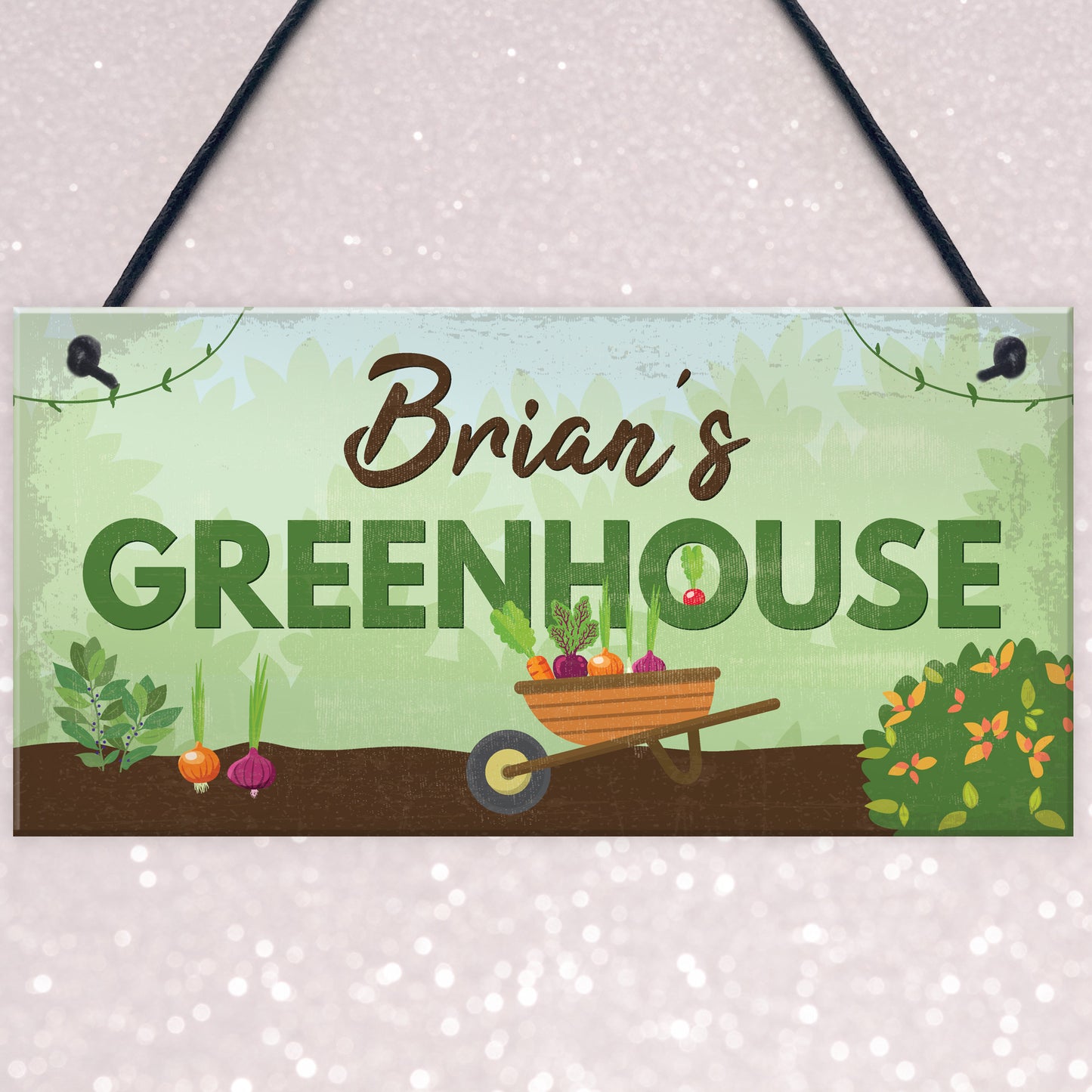 Personalised Greenhouse Plaque Garden Shed SummerHouse Gift