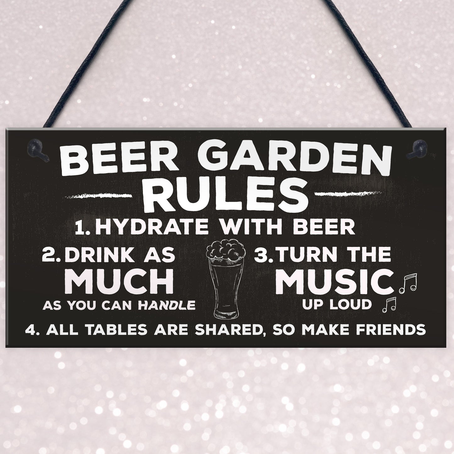 Beer Garden Rules Hanging Wall Signs Pub Garden Plaques Alcohol