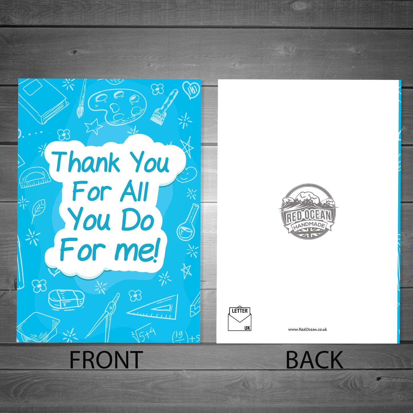 Thank You Teacher Card Teaching Assistant Nursery Teacher