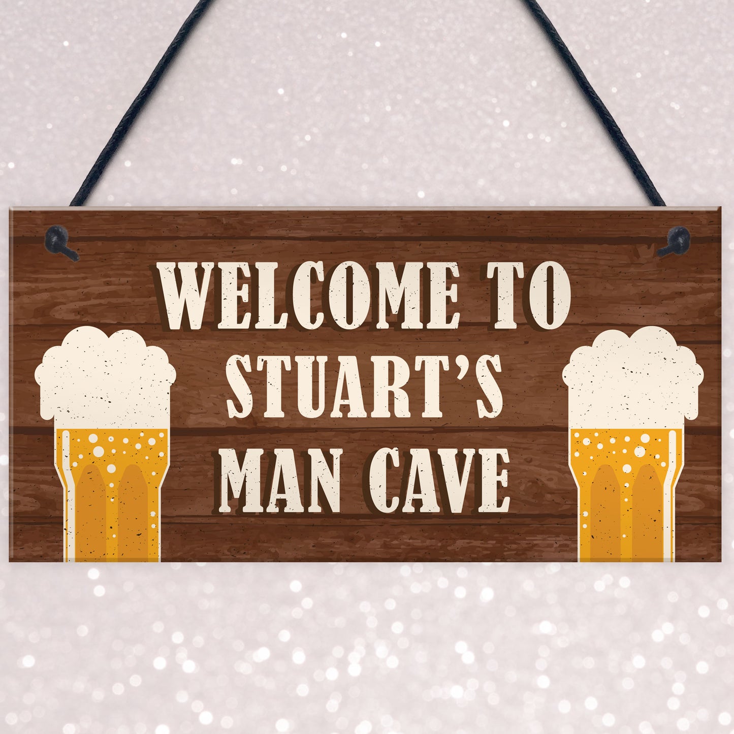 Personalised Man Cave Signs Novelty Man Cave Decor Birthday Gift