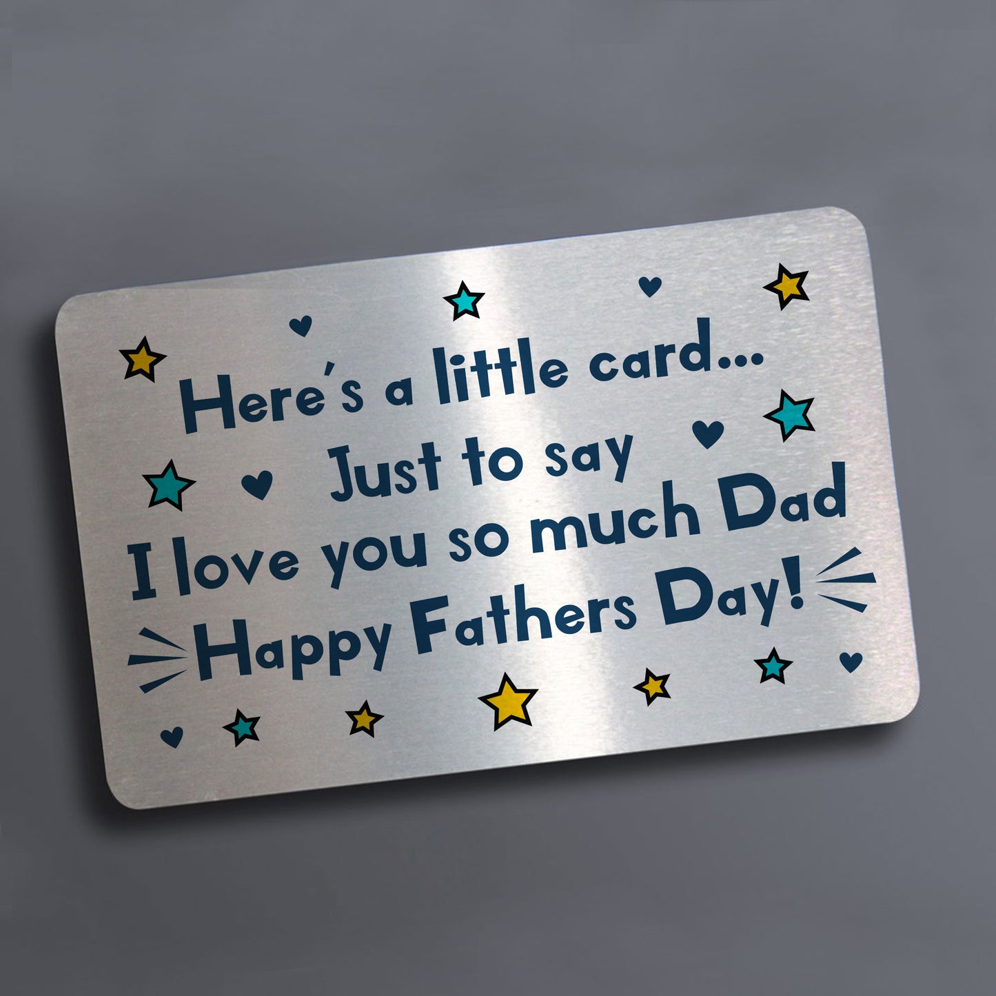 Fathers Day Gift For Dad From Daughter Son Metal Wallet Insert