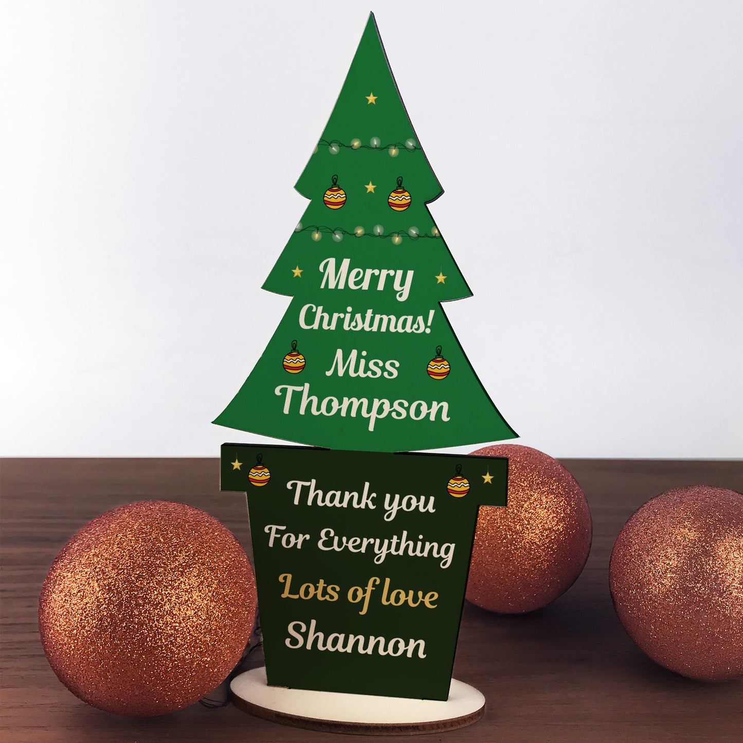 PERSONALISED Thank You Christmas Gift For Teacher Assistant