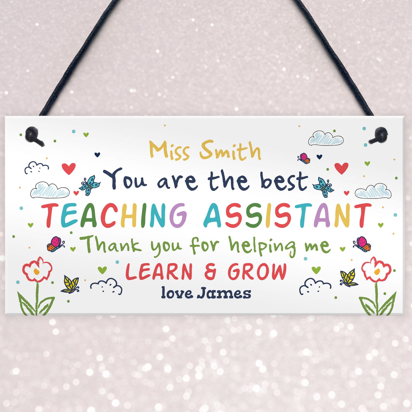 Teacher Gift Personalised Leaving Present TA Assistant Gift