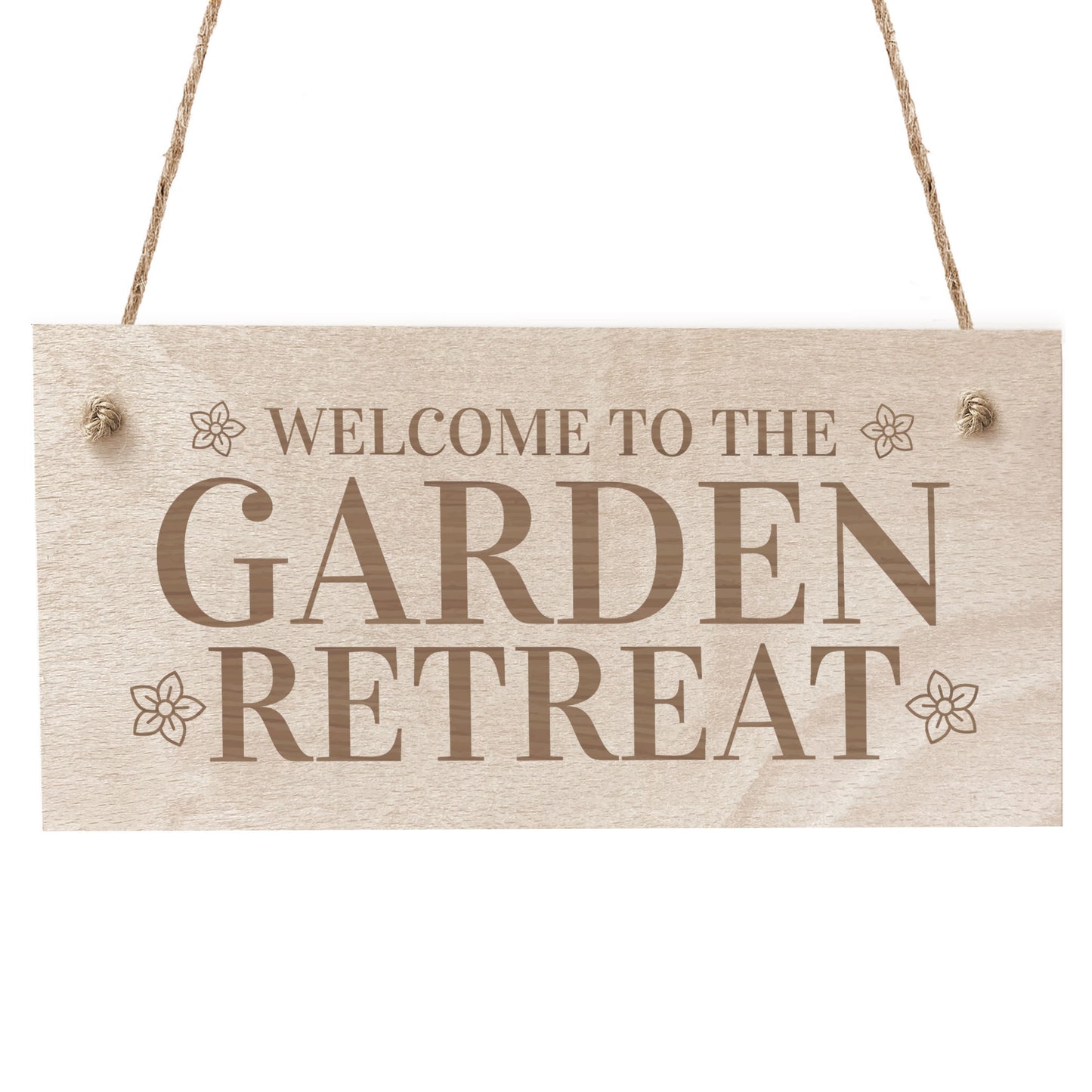 Garden Retreat Sign Engraved Garden Shed Summer House Sign