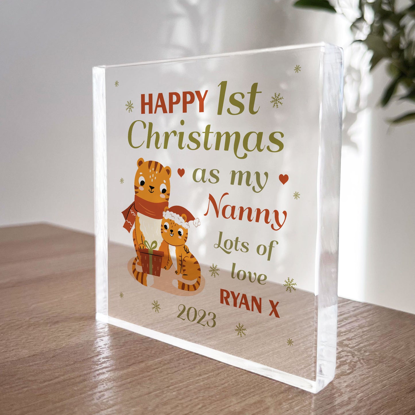 1st Christmas As My Nanny Gift Personalised Plaque Nanny Gift