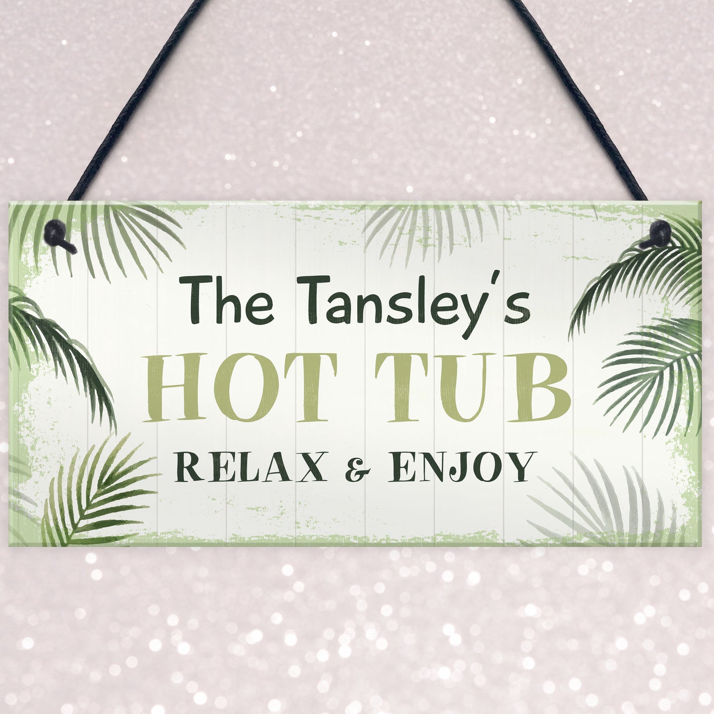 Shabby Chic Hot Tub Sign Plaque Personalised Hot Tub Sign Gift