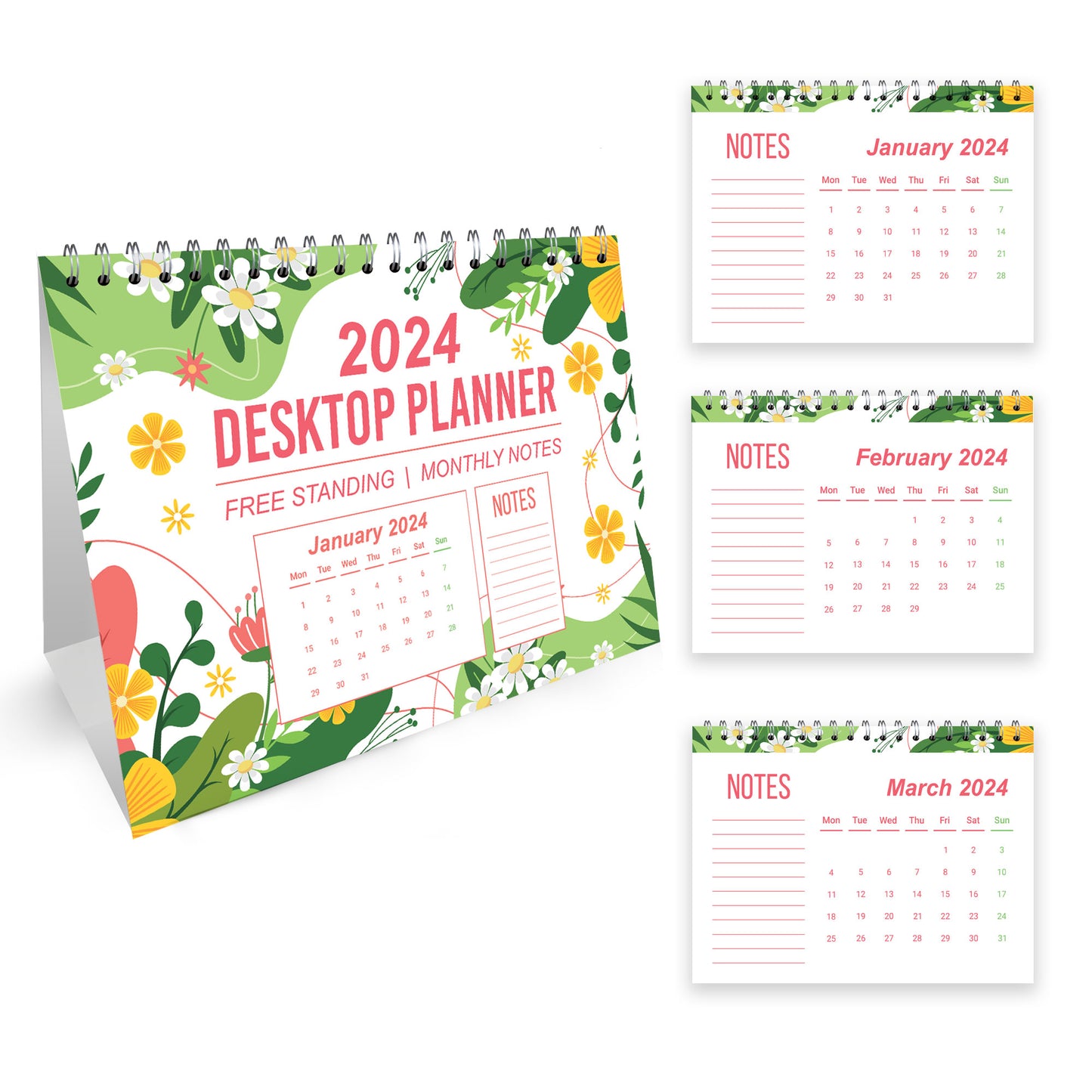 2024 Desk Calendar Planner Month To View Calender For Home