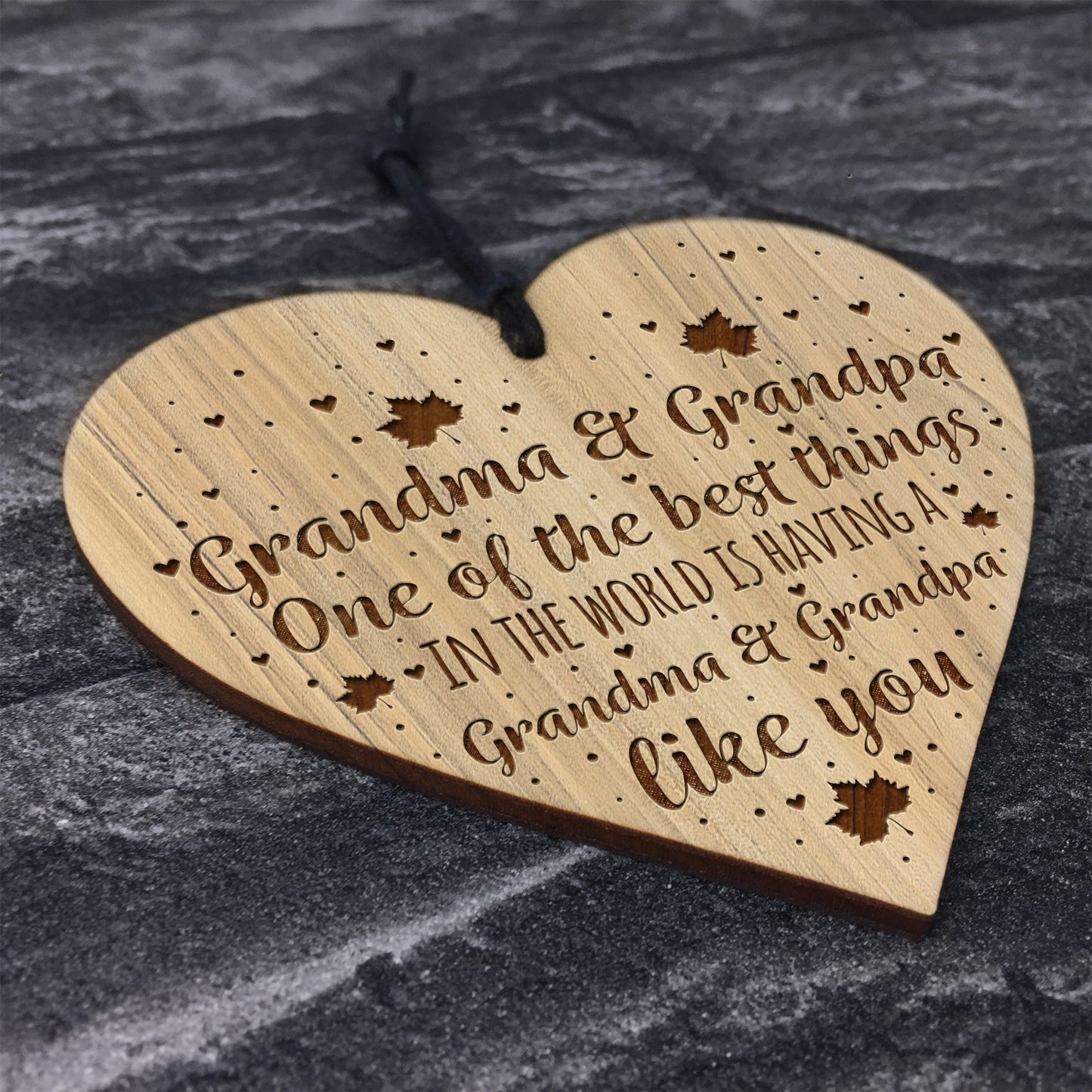 Grandma And Grandpa Gift For Birthday Christmas Engraved Heart