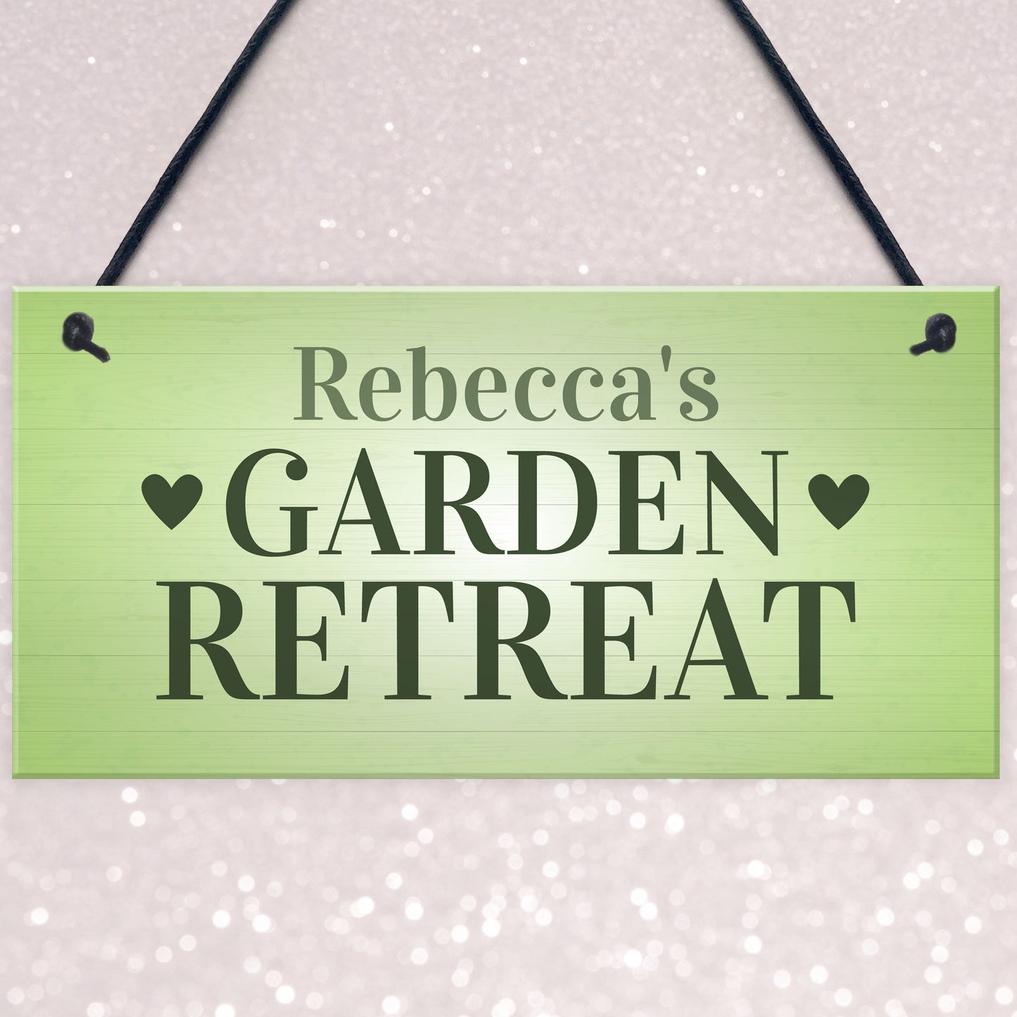 Garden Sign Personalised Plaque Garden Retreat Gift For Her