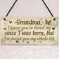 Handmade Plaque Birthday Christmas Gift for Grandma Present