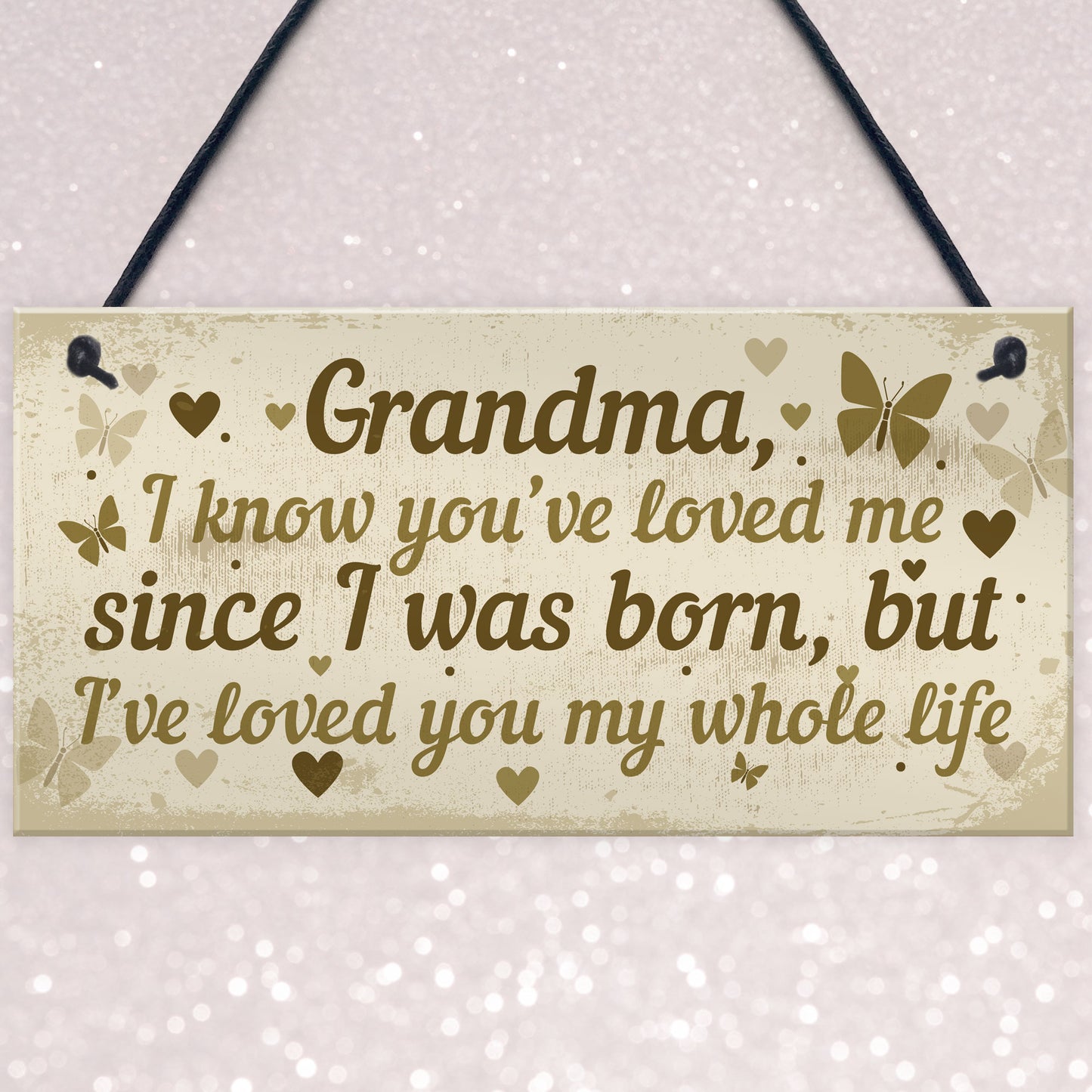 Handmade Plaque Birthday Christmas Gift for Grandma Present