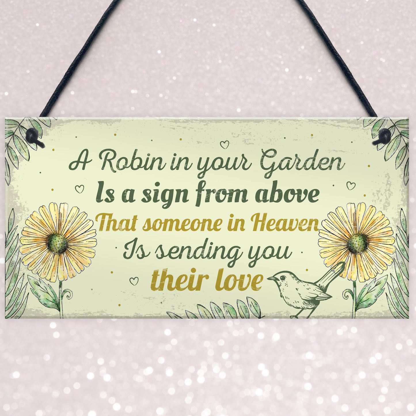 Robin Memorial Garden Bereavement Sign Family Grave Plaque