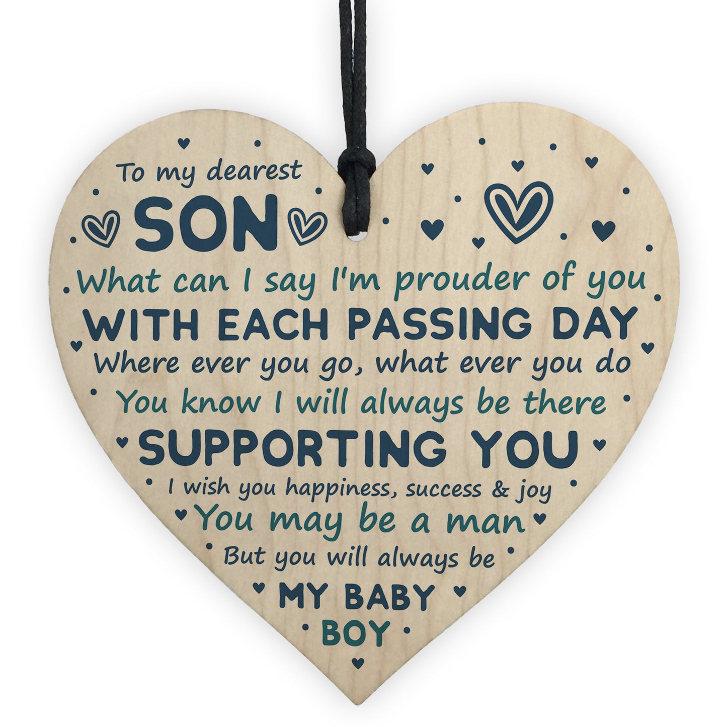 Son Birthday Card And Wooden Heart Bundle Funny Birhtday Card