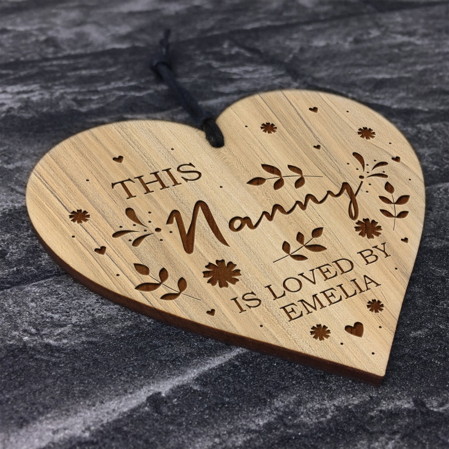 Nanny Gifts For Birthday Christmas Personalised Engraved Heart