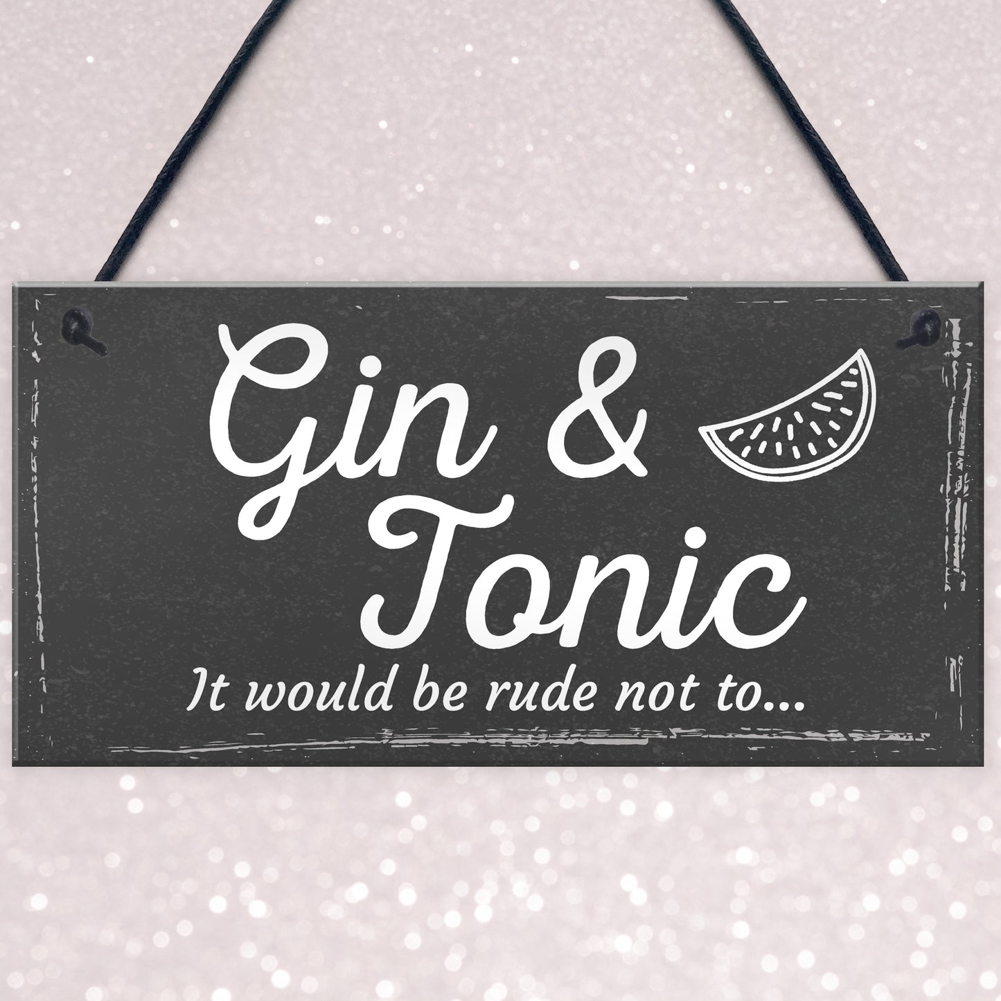 Gifts For Women Gin & Tonic Plaque Novelty Garden Alcohol Pub