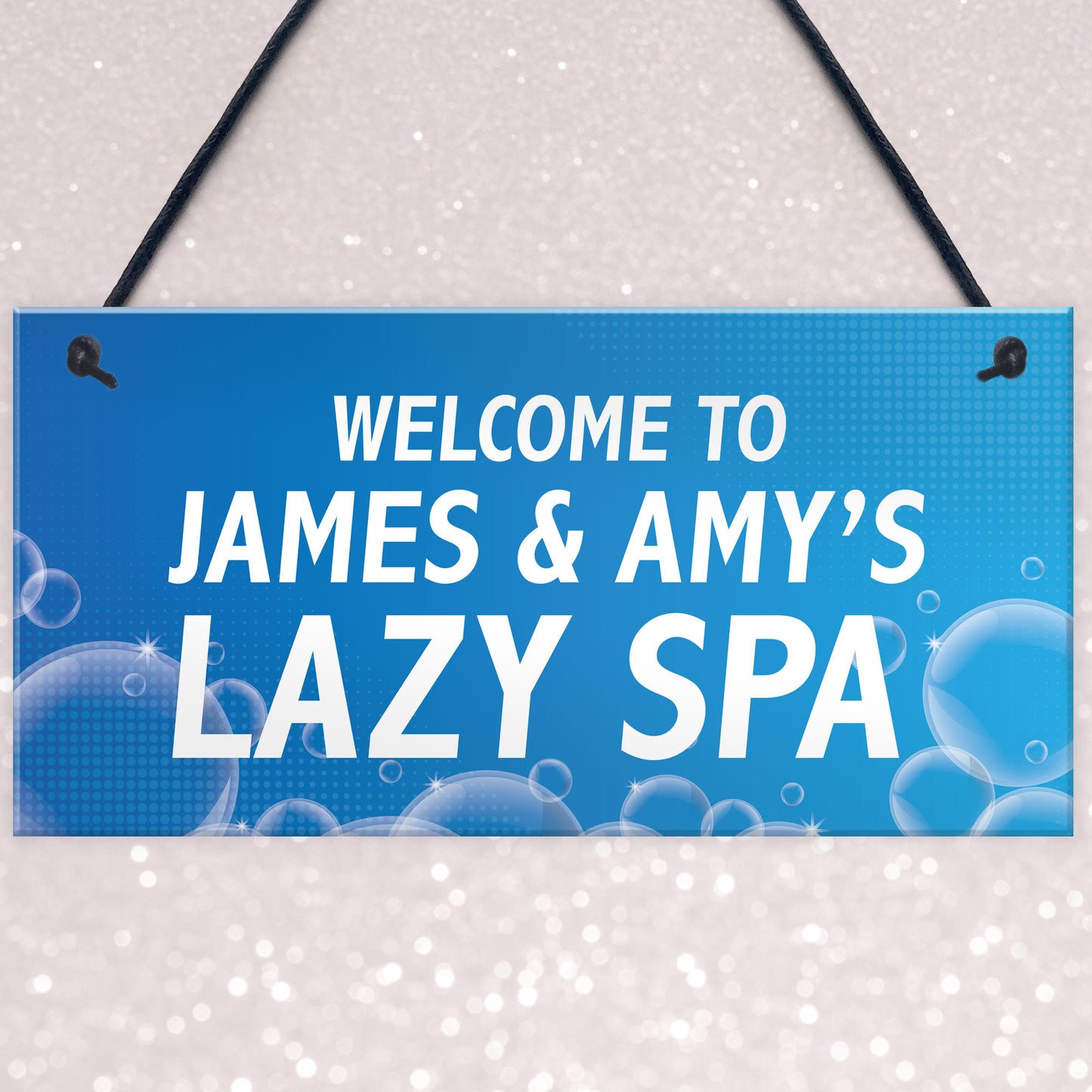 Personalised Lazy Spa Signs Novelty Hot Tub Accessories Signs