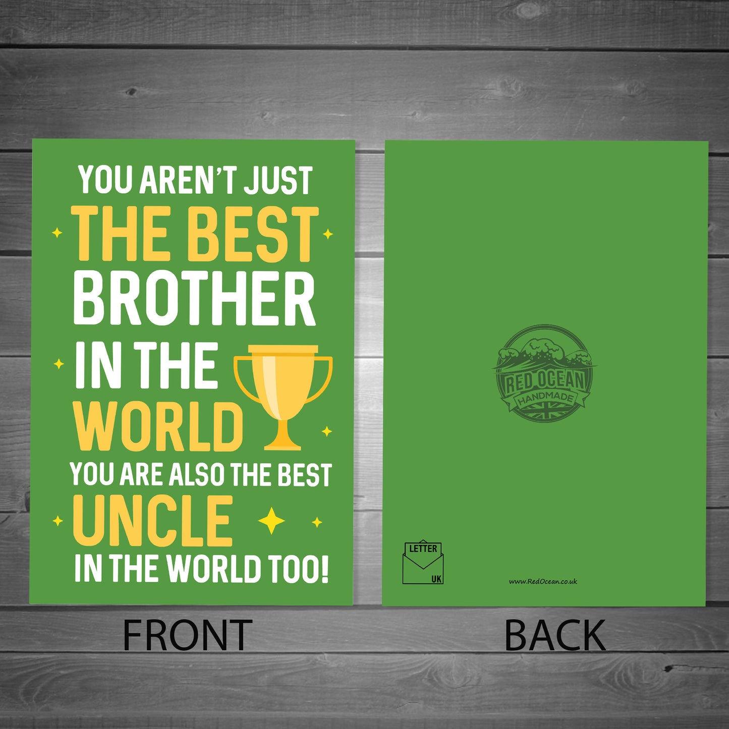 Worlds Best Brother And Uncle Birthday Card For Brother Birthday