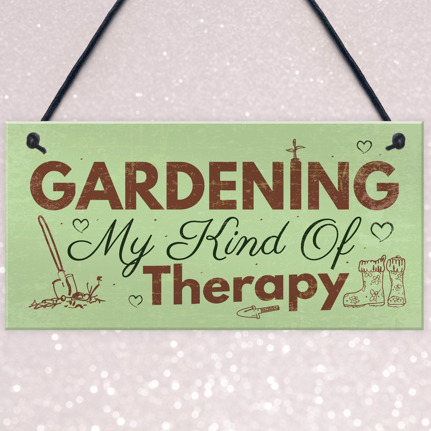 Gardening My Therapy Novelty Plaque SummerHouse Sign Garden