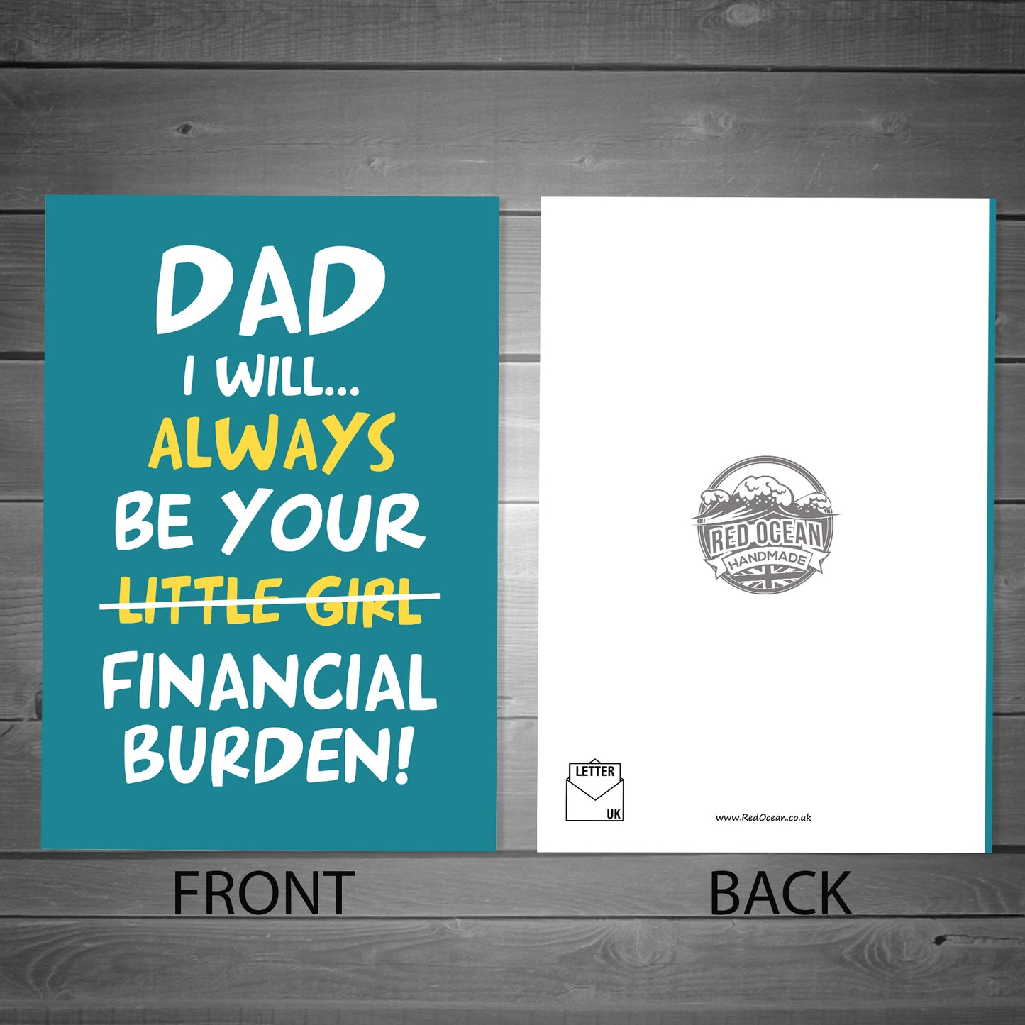 Funny Happy Fathers Day Card For Dad From Daughter Birthday Card