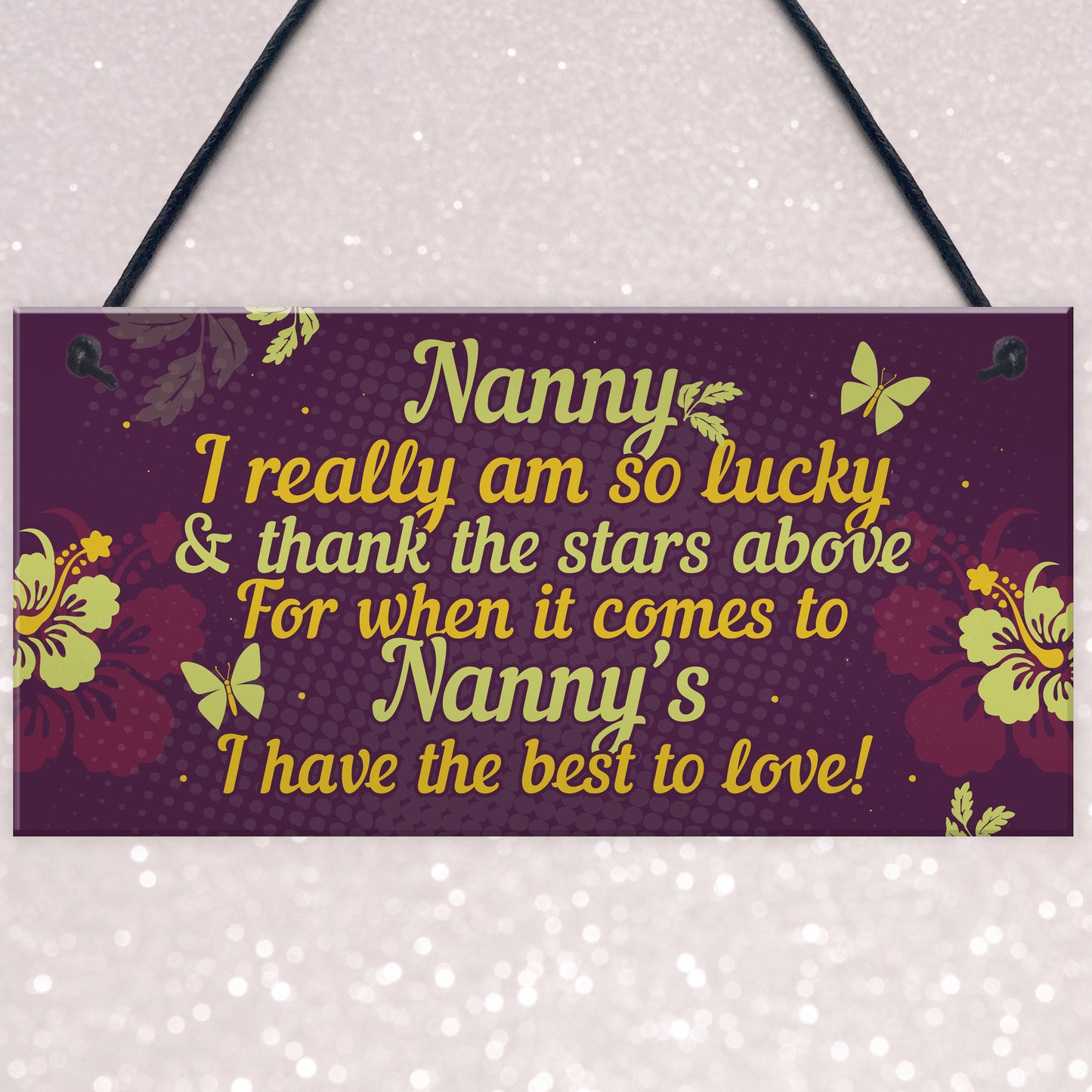 Handmade Plaque Gift For Nanny For Christmas Birthday Thank You