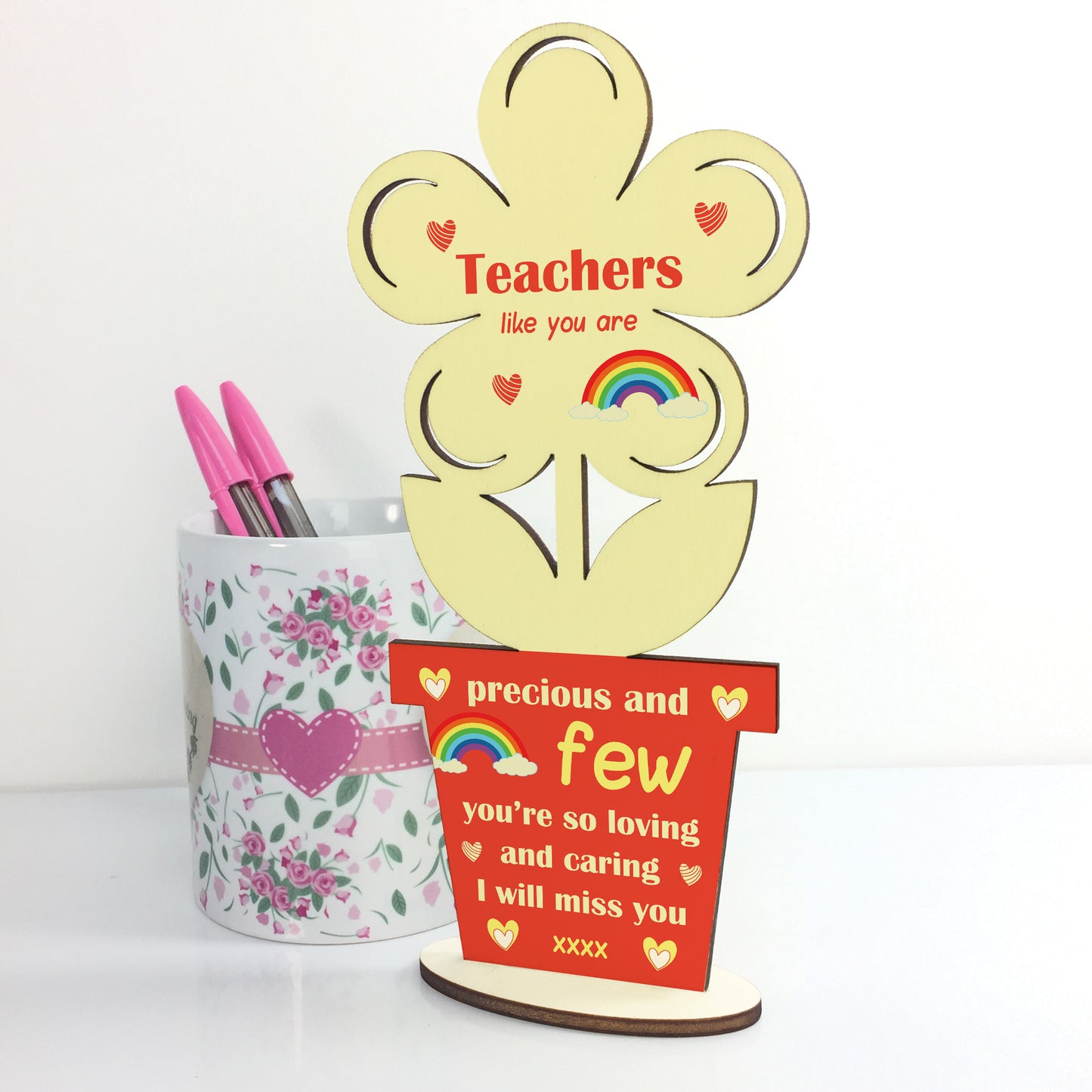 Teacher Wooden Flower Gift Thank You Teacher Gift Nursery Plaque