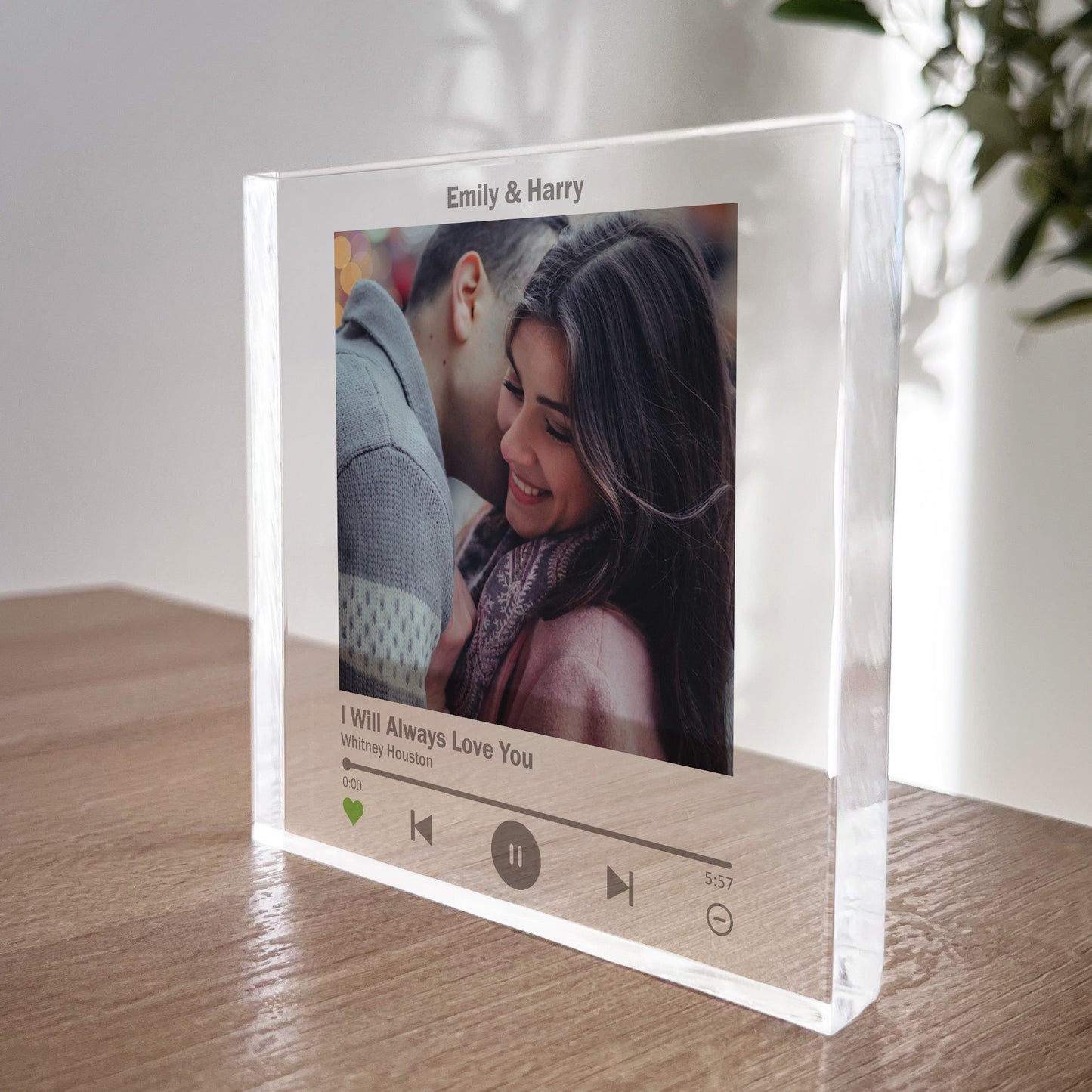 Customisable Free Standing Acrylic Block Plaque Personalised