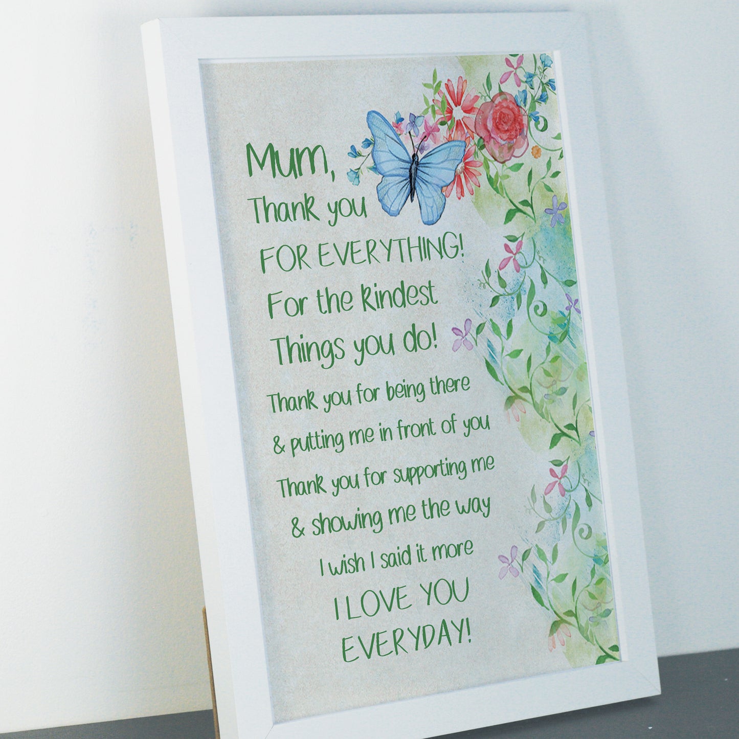 Mum Poem Framed Print Mum Birthday Xmas Gift From Daughter Son
