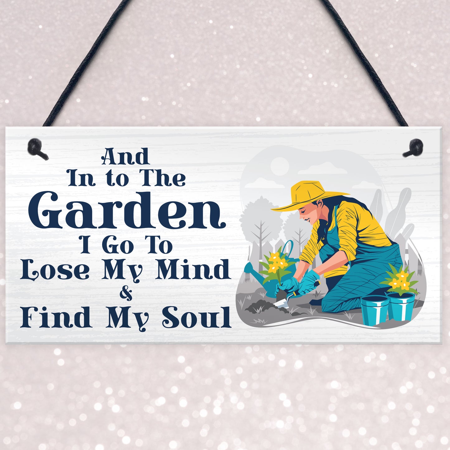 Find My Soul Novelty Hanging Garden Shed Summer House Sign