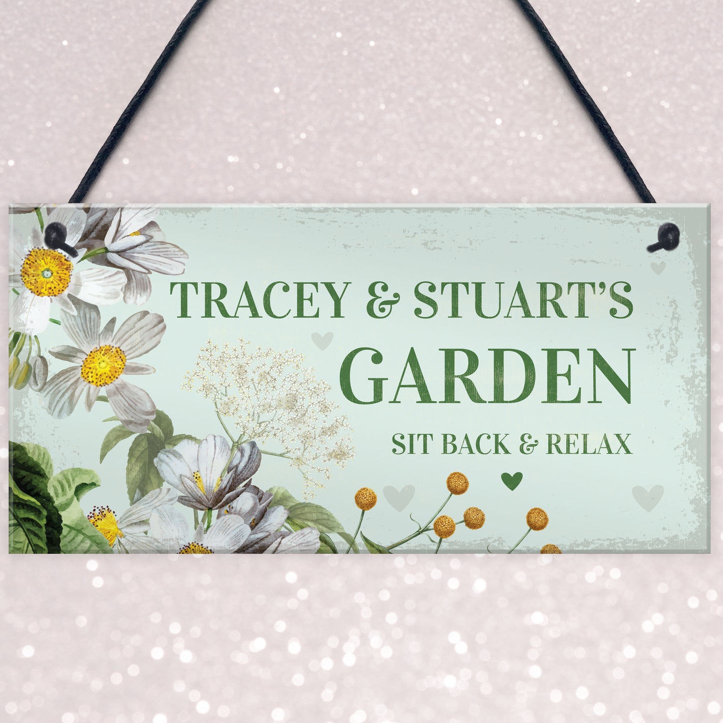 Personalised Sign To Hang In Garden Summer House Shed Mum Gift