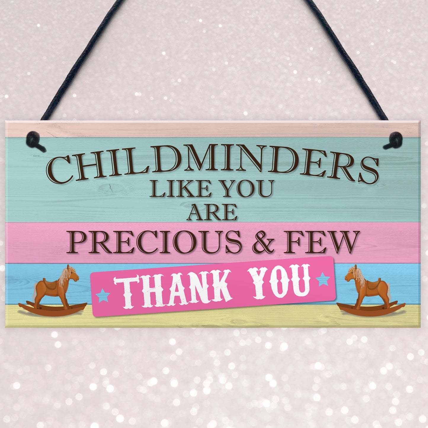 Thank You Childminder BabySitter Gift Hanging Plaque