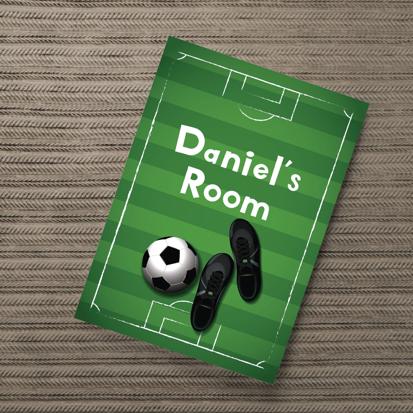 Personalised Football Theme Print For Boys Bedroom Son Gift