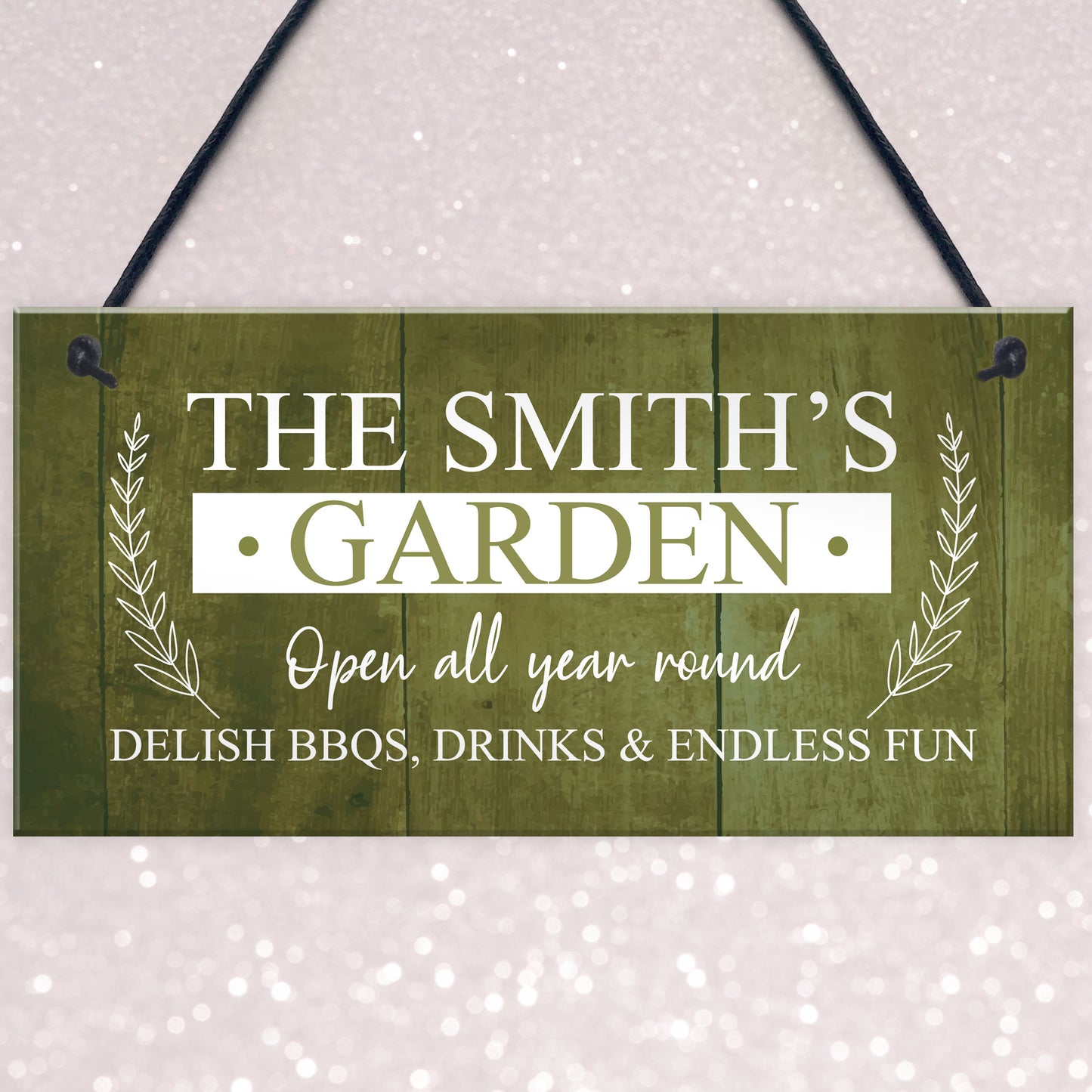 Hanging Garden Sign Shed Summerhouse Plaque Personalised Gift