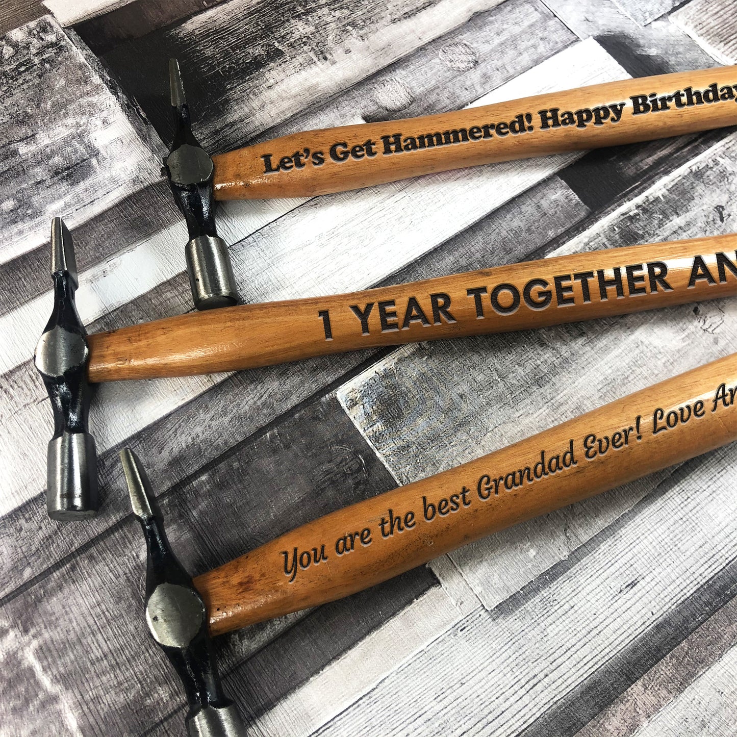 1st 2nd 3rd Anniversary Engraved Personalised Hammer Gifts