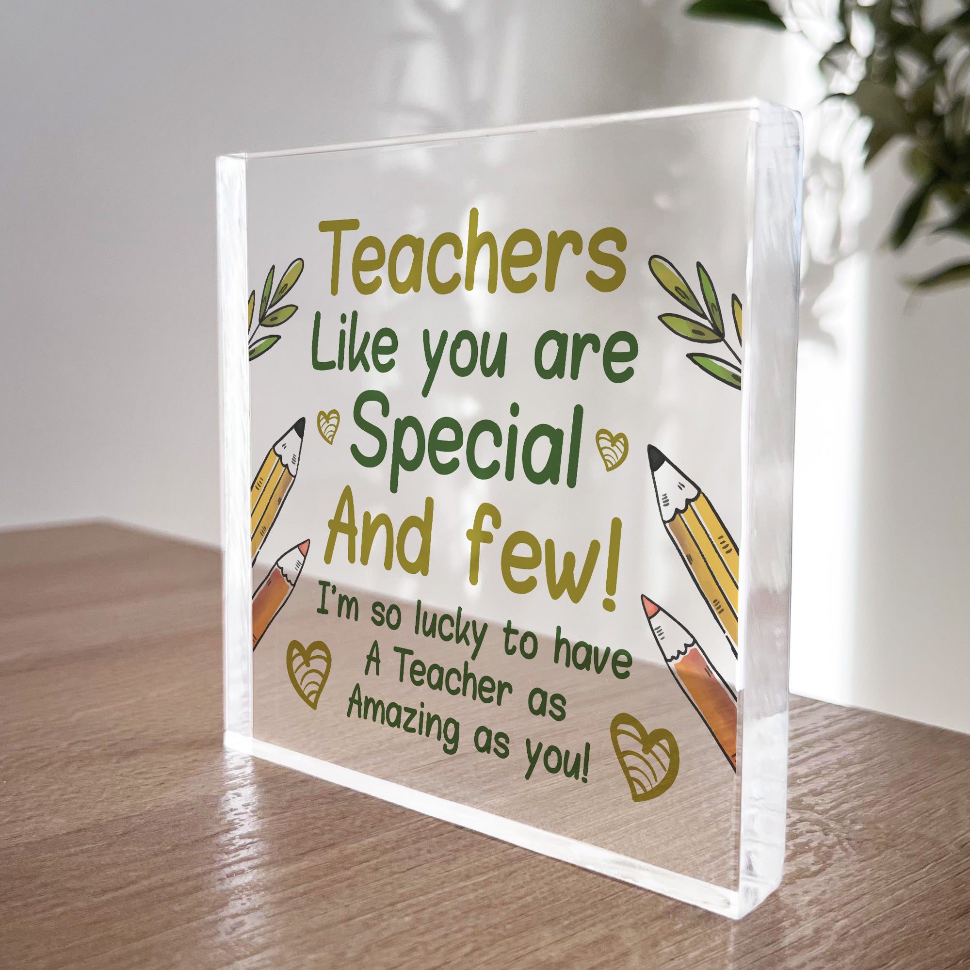 Special Teacher Wooden Heart Plaque - Laser Cut and High ...