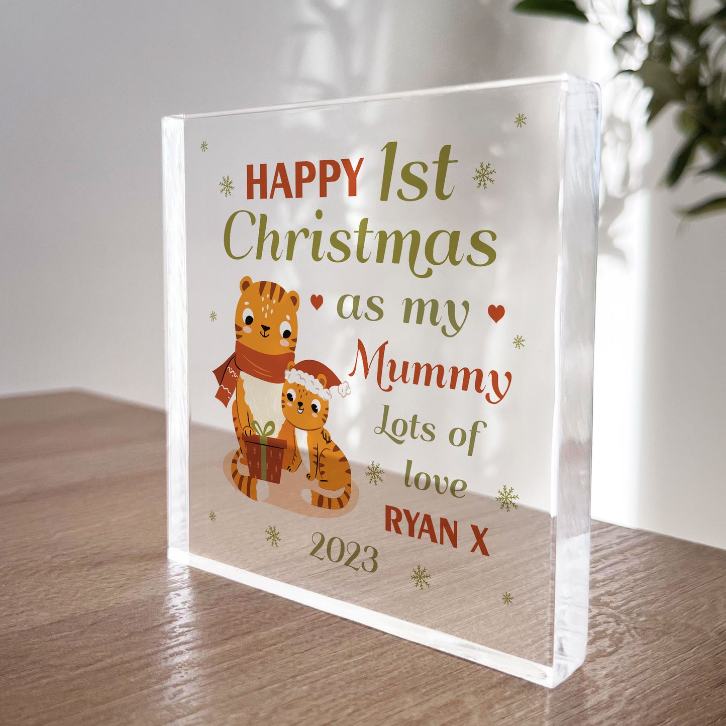 1st Christmas As My Mummy Gift Personalised Plaque Gift For Mum