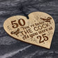 Funny 50th Birthday Gift For Dad Uncle Brother Engraved Heart