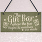 Bar Sign Novelty Hanging Home Gin Bar Pub Plaque Funny Man Cave