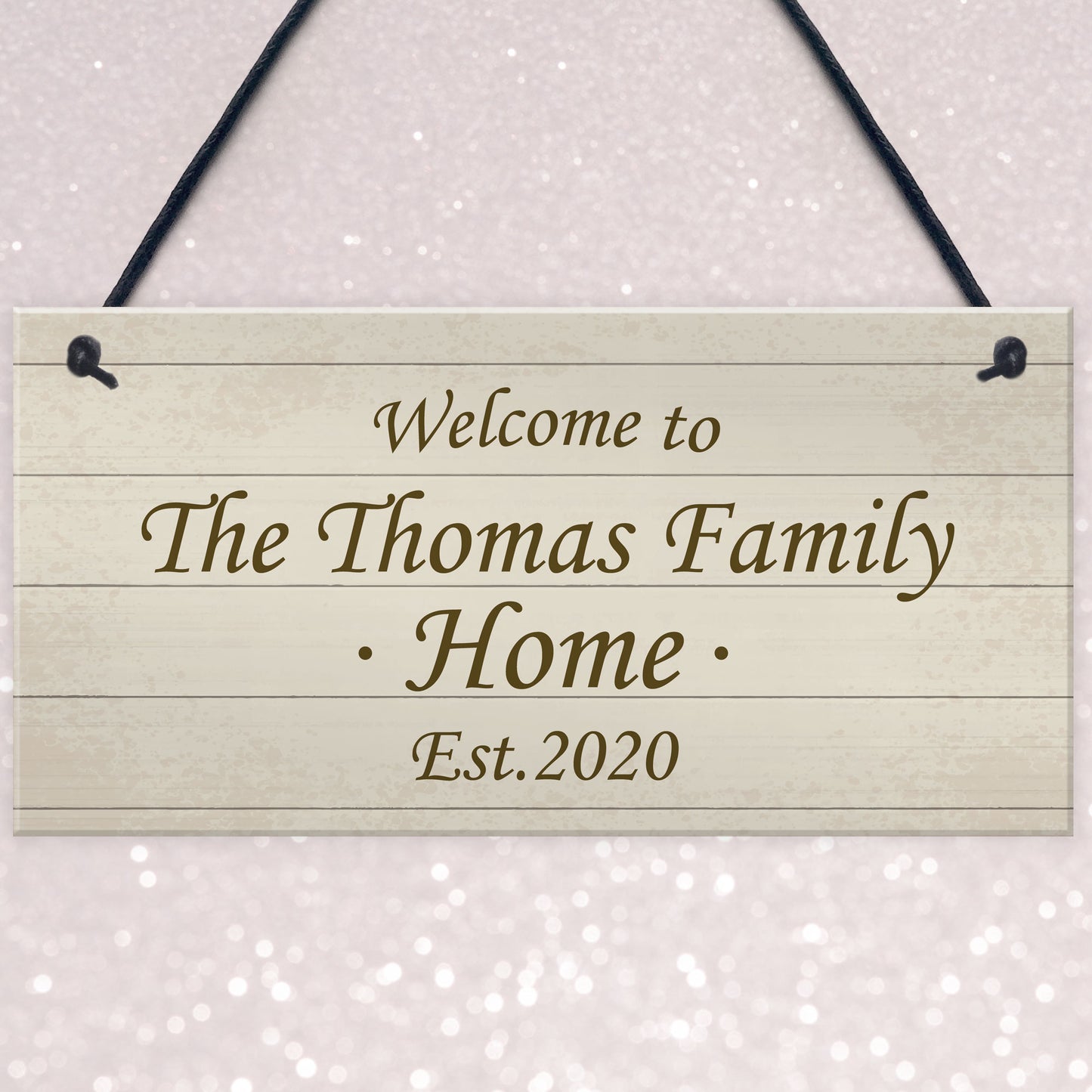 PERSONALISED Family Home Sign New Home Gift Shabby Chic
