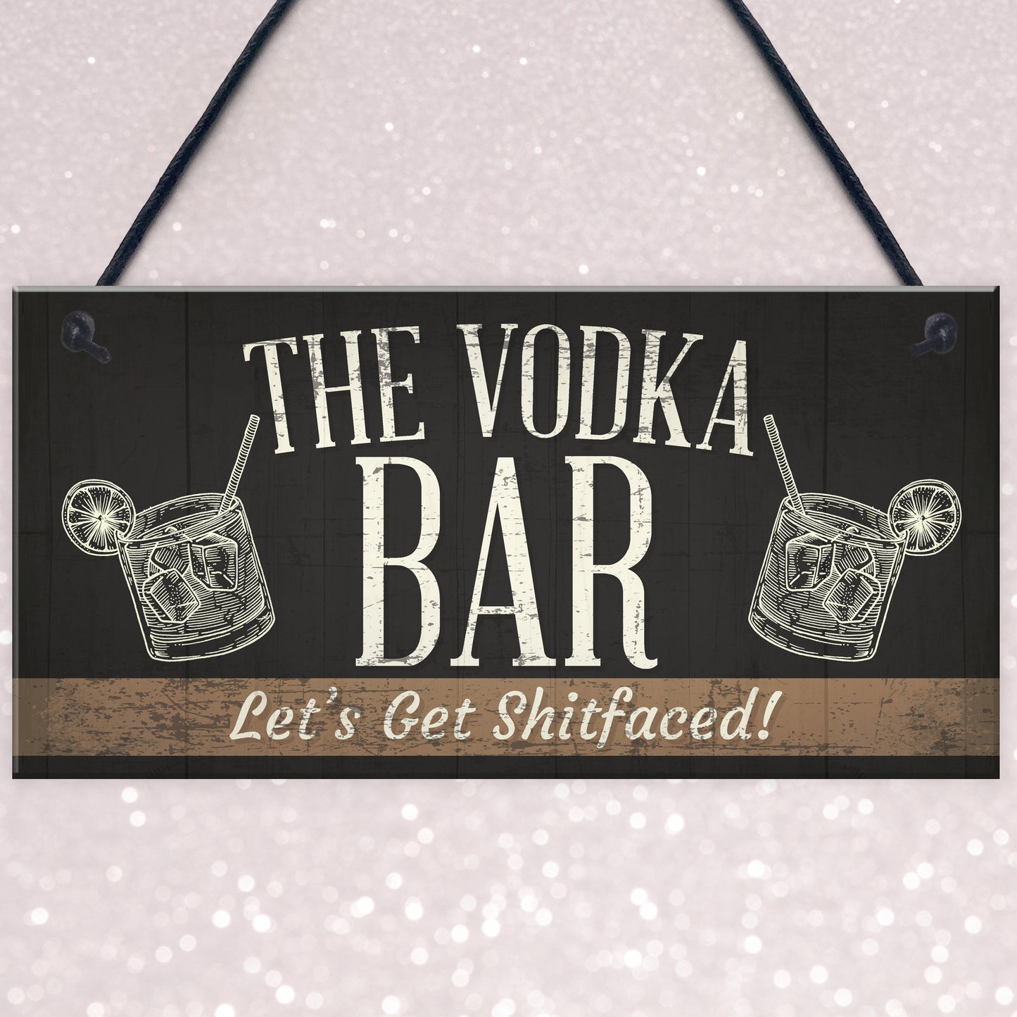 The Vodka Bar Novelty Man Cave Home Bar Pub Plaque Alcohol Gift