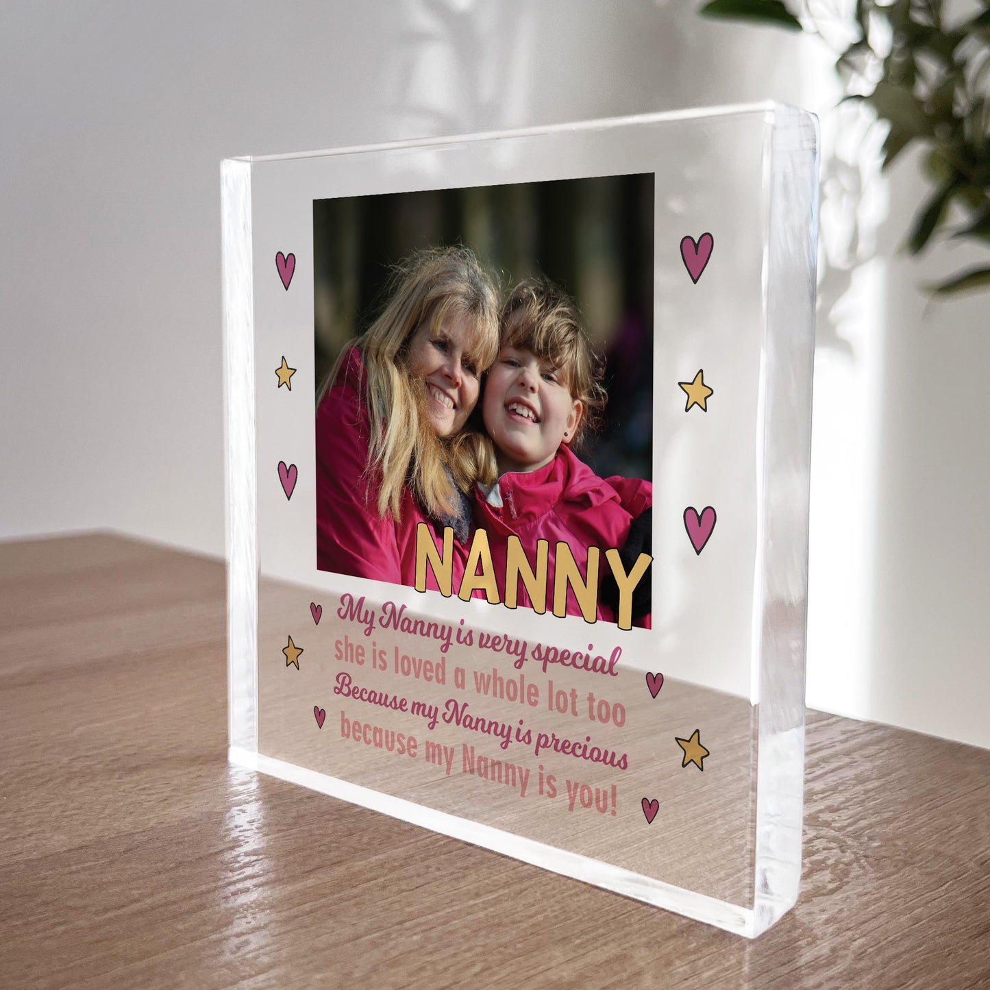 Personalised Nanny Gifts For Christmas Birthday Photo Block