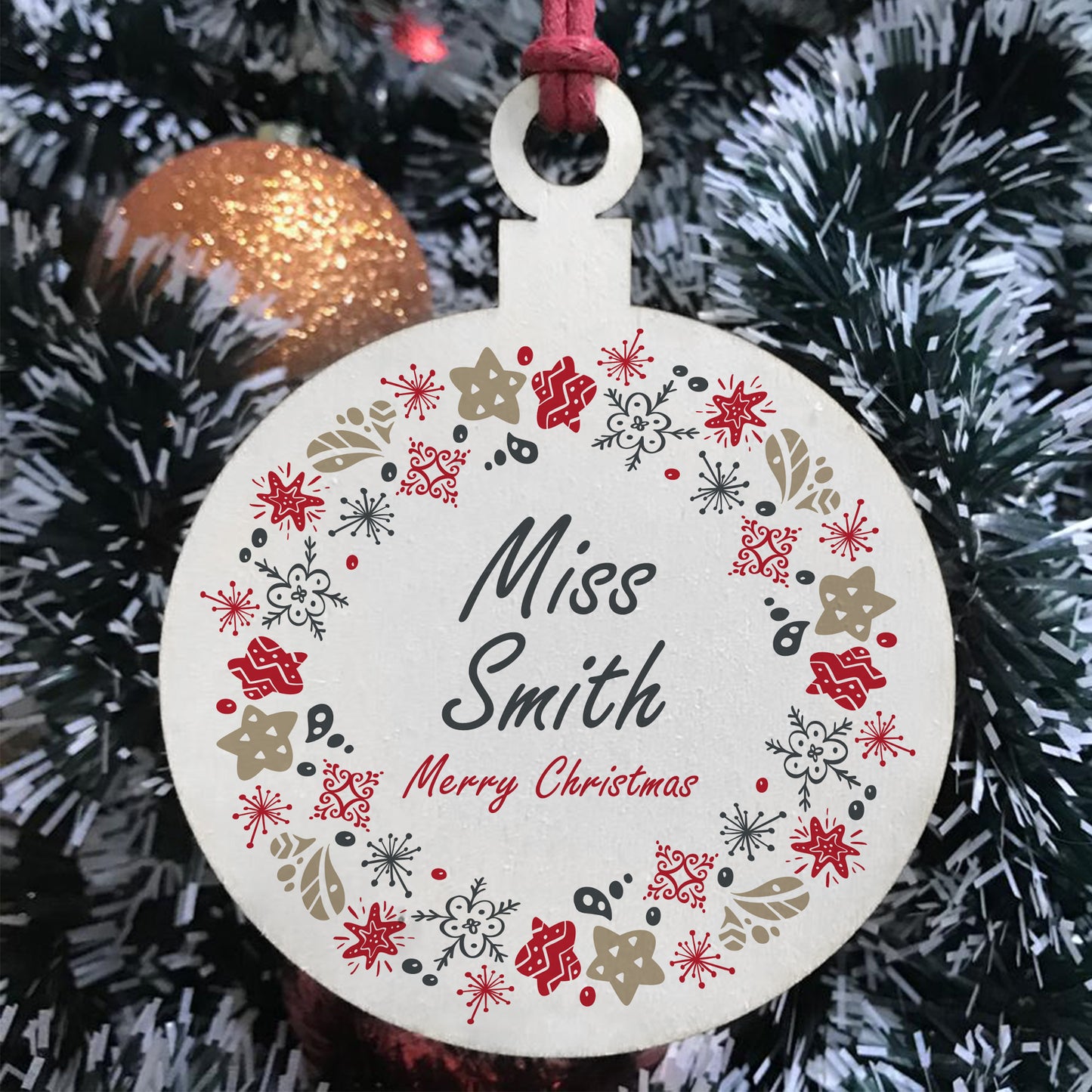 Personalised Christmas Decoration For Teacher Christmas Gift