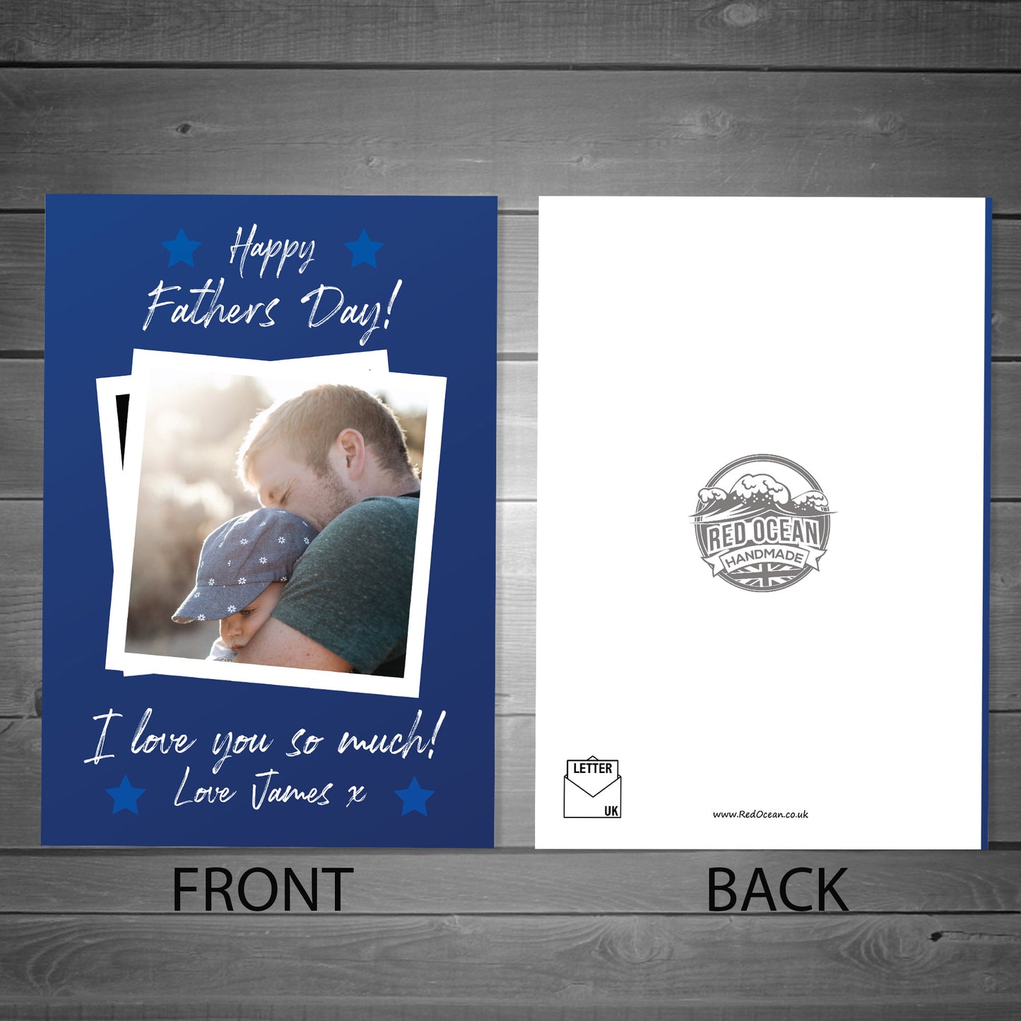 Happy Fathers Day Card For Dad Personalised Photo Card Daughter