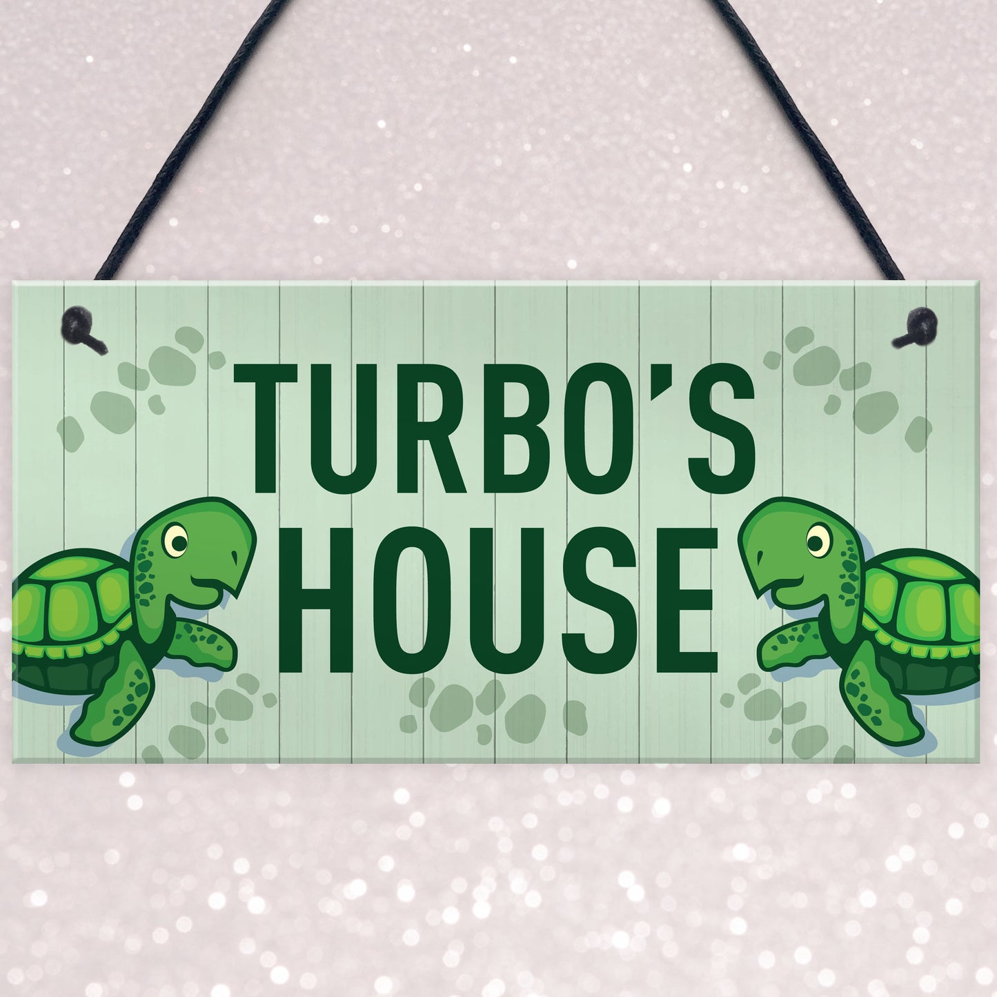 Turtoise Sign For Home PERSONALISED Funny Turtle Sign For Tank