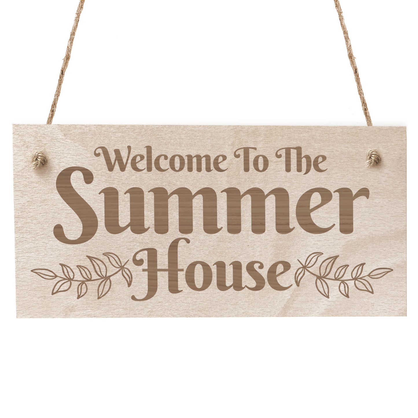 Summer House Home Decor Hanging Plaque Wooden Garden Sign