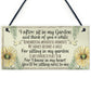 Garden Memorial PACK OF 3 Hanging Signs For Garden Shed