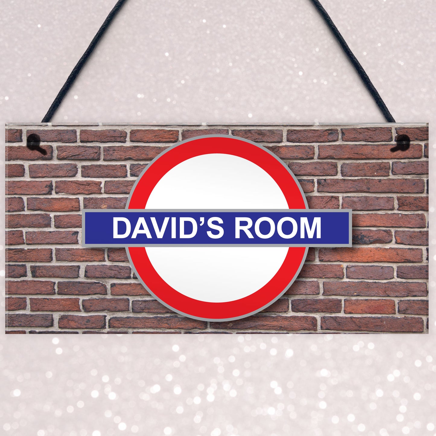 Personalised London Underground Hanging Plaque